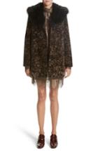Women's Marc Jacobs Faux Fur Trim Corduroy Coat