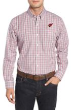 Men's Cutter & Buck Arizona Cardinals - Gilman Regular Fit Plaid Sport Shirt - Red