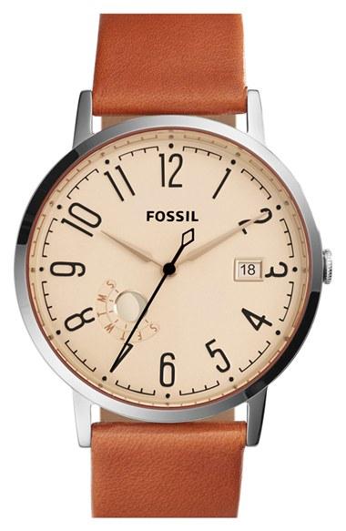 Women's Fossil 'vintage Muse' Leather Strap Watch, 40mm