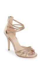 Women's Pelle Moda 'jolene' Crystal Embellished D'orsay Sandal M - Metallic