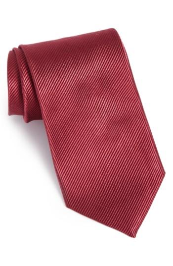Men's Nordstrom Men's Shop Decent Solid Silk Tie, Size - Red