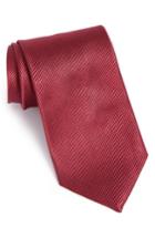 Men's Nordstrom Men's Shop Decent Solid Silk Tie, Size - Red