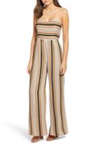 Women's Leith Strapless Striped Jumpsuit - Pink