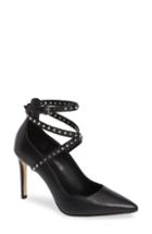 Women's Michael Michael Kors Jeannie Studded Ankle Wrap Pump M - Black