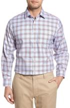 Men's Nordstrom Men's Shop Smartcare(tm) Traditional Fit Plaid Dress Shirt 32/33 - Red