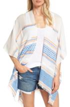 Women's Rebecca Minkoff Broken Stripe Cape, Size - Blue