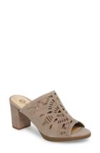 Women's Bella Vita Lark Laser Perforated Slide Sandal N - Grey