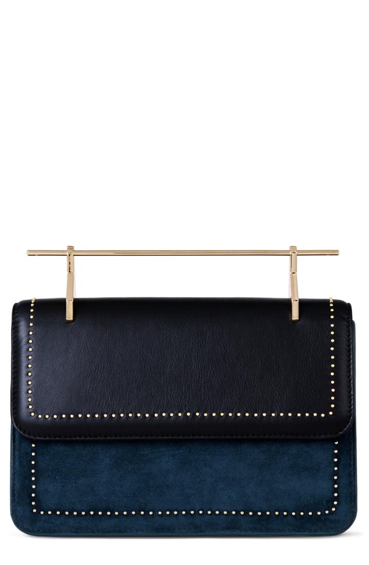 M2malletier La Fleur De Mal Leather & Velvet Shoulder Bag -