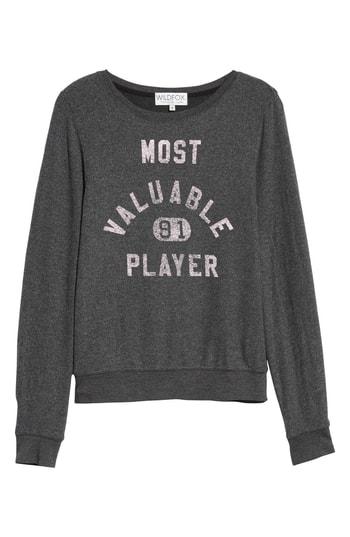 Women's Wildfox Most Valuable Player Baggy Beach Jumper Sweatshirt