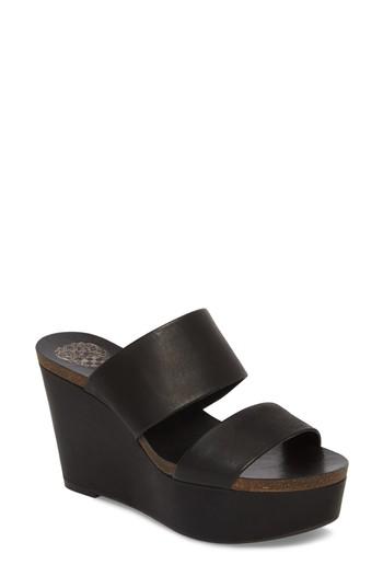 Women's Vince Camuto Varenia Platform Wedge Sandal M - Black