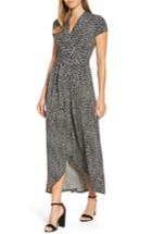 Women's Michael Michael Kors Cheetah Print Maxi Dress - Black