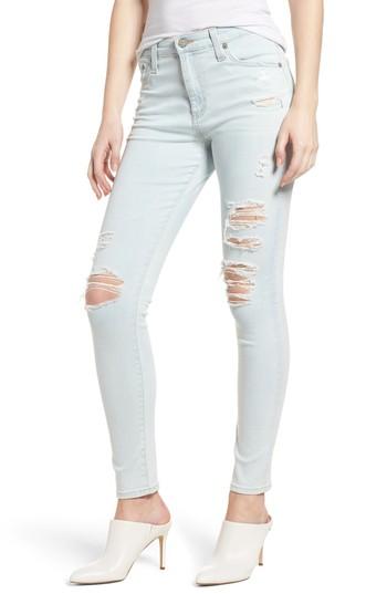 Women's Ag The Farrah Ripped High Waist Ankle Skinny Jeans - Blue