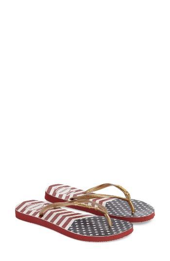 Women's Havaianas 'slim' Flip Flop /38 Br - Red