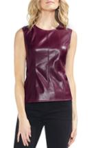 Women's Vince Camuto Faux Leather Front Shell, Size - Red