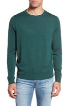 Men's Nordstrom Men's Shop Crewneck Merino Wool Sweater, Size - Green