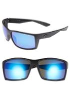 Men's Costa Del Mar Reefton 65mm Polarized Sunglasses - Blackout/ Blue Mirror
