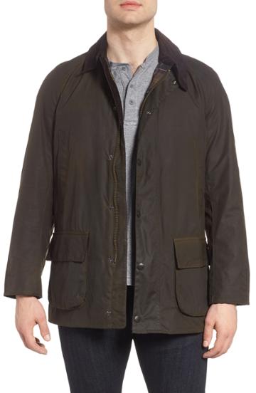 Men's Barbour Bristol Wax Coated Jacket - Green