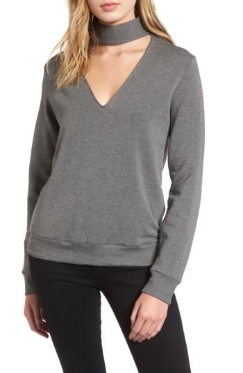 Women's Bailey 44 Eye Splice Choker Sweatshirt - Grey
