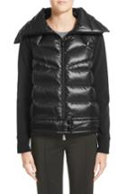 Women's Moncler Quilted Down Front Cardigan, Size - Black