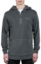 Men's Volcom Cassette Embroidered Half Zip Hoodie, Size - Black