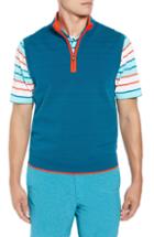 Men's Cutter & Buck Impact Half Zip Sweater Vest, Size - Blue