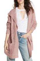 Women's Free People Lemon Drop Hooded Cardigan - Pink