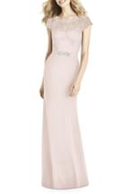 Women's Jenny Packham Pleated Bodice Chiffon Gown