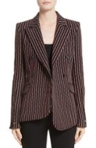 Women's Altuzarra Pinstripe Double Breasted Blazer Us / 36 Fr - Black