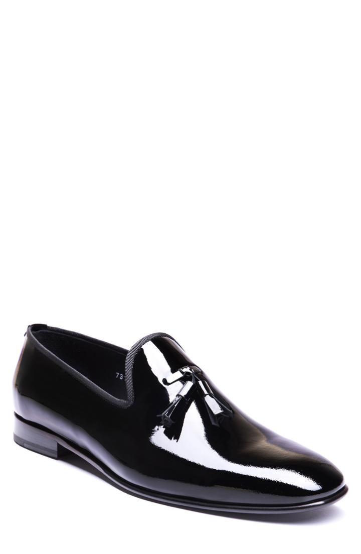 Men's Jared Lang Enzo Tasseled Venetian Loafer Eu - Black