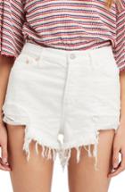 Women's Free People Loving Good Vibrations Cutoff Denim Shorts - White