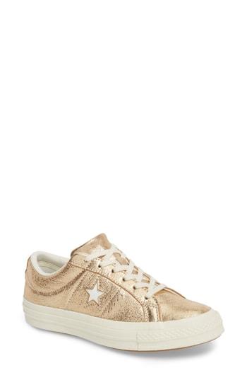 Women's Converse One Star Heavy Metal Low Top Sneaker M - Metallic