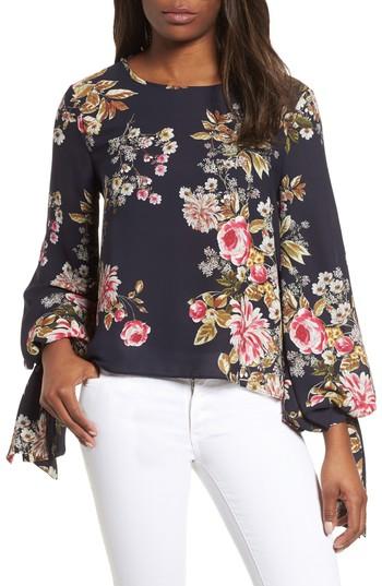 Women's Vince Camuto Tie Cuff Bubble Sleeve Top - Purple