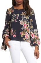 Women's Vince Camuto Tie Cuff Bubble Sleeve Top - Purple