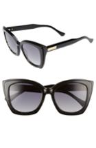 Women's Sonix Lafayette 53mm Gradient Cat Eye Sunglasses - Black Fade/ Black