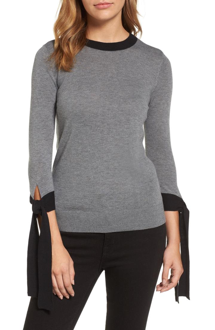 Women's Bp. Candy Stripe Sweater - Green