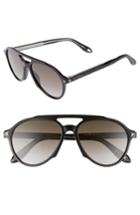 Men's Givenchy 56mm Navigator Sunglasses - Black/ Brown Gradient