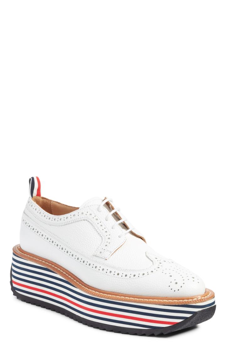 Women's Thom Browne Longwing Platform Oxford Us / 36eu - White