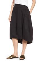 Women's Eileen Fisher Organic Cotton Lantern Skirt, Size - Black