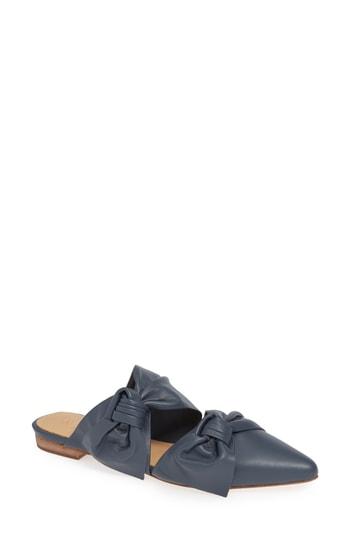 Women's Bill Blass Scout Bow Pointy Toe Mule M - Blue