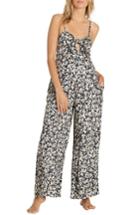 Women's Billabong Twist 'n' Shout Tie Front Jumpsuit - Blue