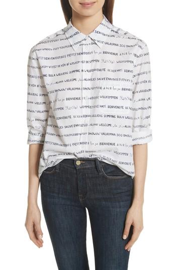 Women's Equipment Kenton Graphic Stripe Cotton Shirt - White