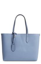 Burberry Medium Reversible Check & Leather Tote - Blue