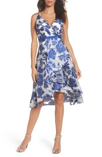 Women's Adrianna Papell Burnout Jacquard Fit & Flare Dress