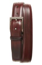 Men's Magnanni Arcade Leather Belt - Burgundy