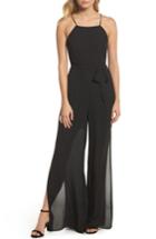 Women's Forest Lily Wide Leg Halter Jumpsuit - Black