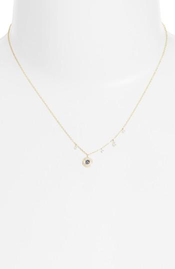 Women's Meira T Diamond & Sapphire Evil Eye Pendant Necklace