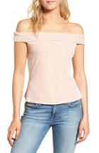 Women's Cupcakes And Cashmere Haili Off The Shoulder Top - Pink
