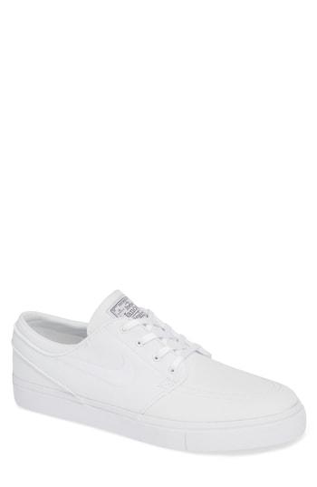 Men's Nike Zoom - Stefan Janoski Sb Canvas Skate Shoe M - White
