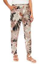 Women's Wallis Palm Print Trousers Us / 8 Uk - Black