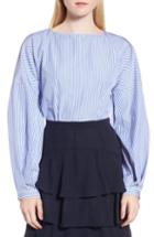 Women's Lewit Balloon Sleeve Stripe Shirt - Blue